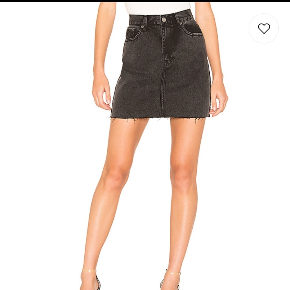 Black jean skirt